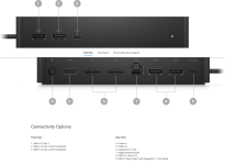 Stacja dokująca Dell UD22 USB-C z zasilaczem 96W (210-BEYV) - 2
