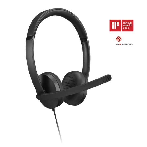 Lenovo zestaw przewodowy USB-A Stereo Headset Gen 2 (4XD1P83425)