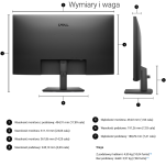 Monitor Dell Pro 27 E2725HM (210-BRDQ) - 8
